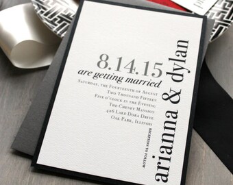 modern wedding invitations wedding invitation urban chic etsy