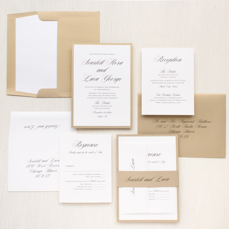 Gold Elegance Wedding Invitation Sample image 7