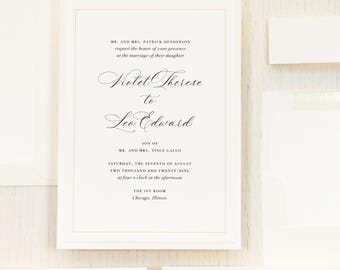 Modern Ivory - Wedding Invitation - Sample