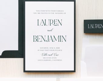 Emerald Luxury - Wedding Invitation - Sample