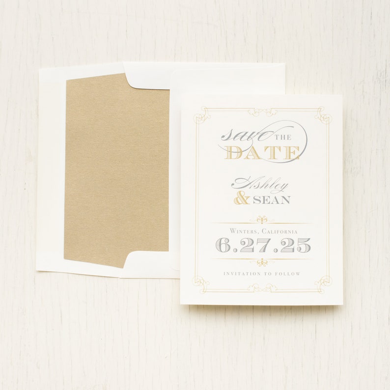 Elegant Ivory Script Save the Dates image 3