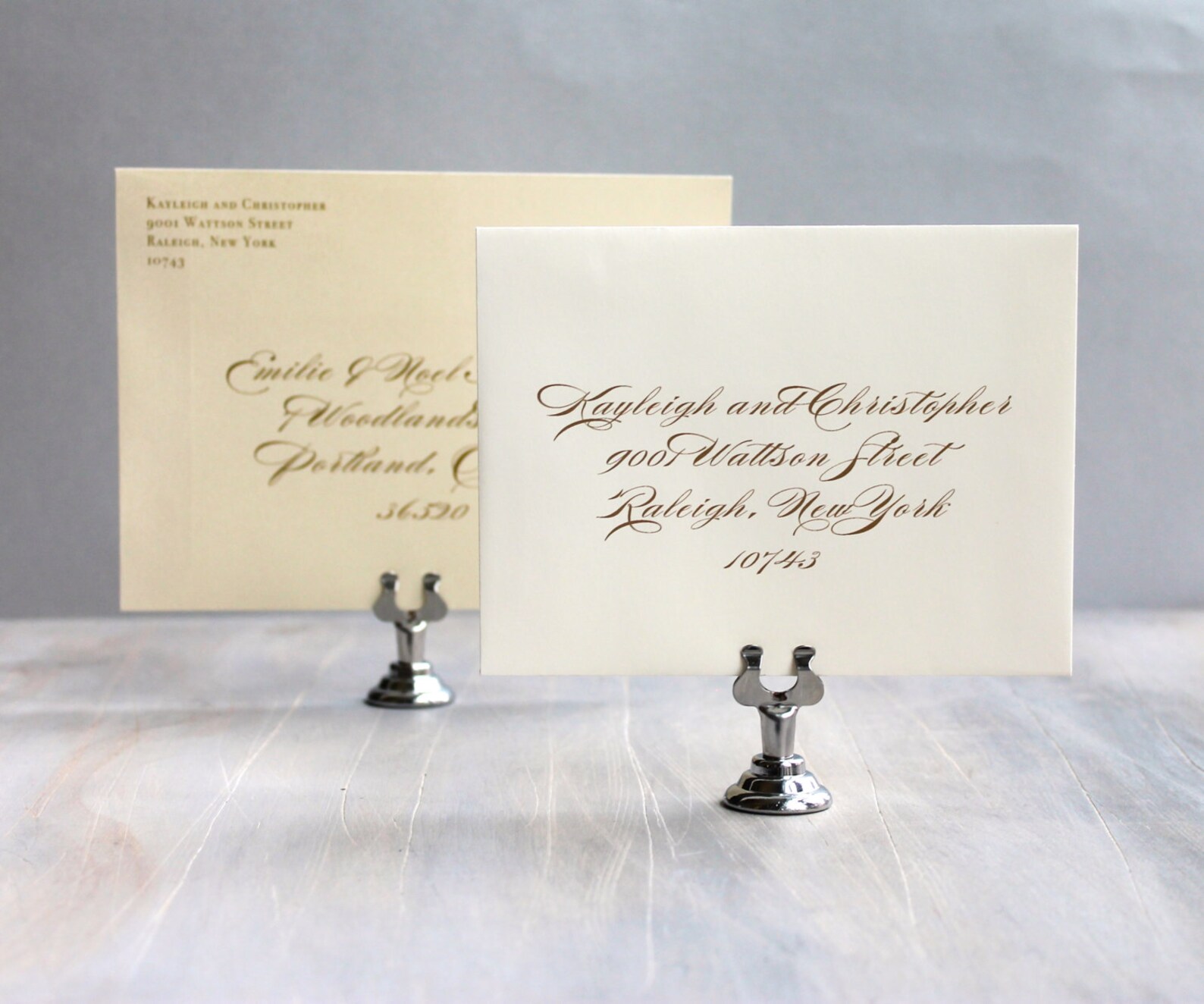 Ivory Wedding Invitation Elegant Gold Invitations Wedding Etsy