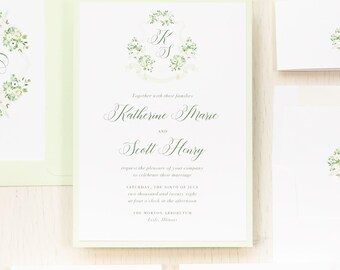 Sage Crest - Wedding Invitation - Sample