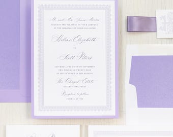 Purple Hues - Wedding Invitation - Sample