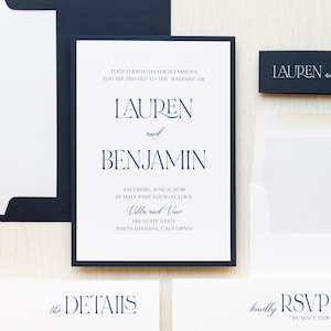 Navy Luxury - Wedding Invitation - Sample