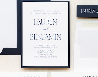Navy Luxury - Wedding Invitation - Sample