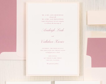 Peonies In Pink - Wedding Invitation - Sample