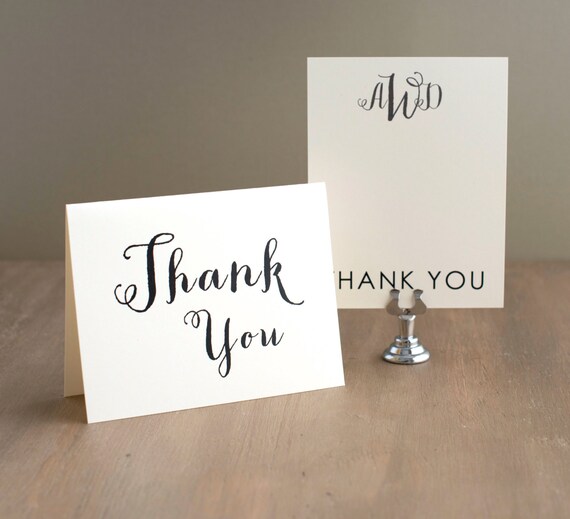 Glitter Wedding Thank You Cards Bridal Shower Silver Sparkly Etsy