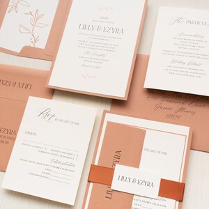 Terracotta Boho Wedding Invitation Sample image 2