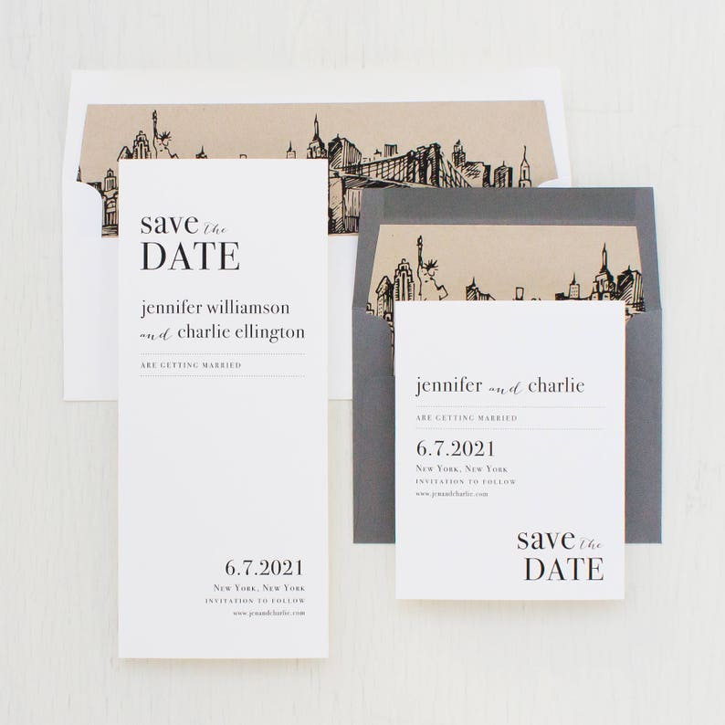 City Skyline Save the Dates image 1