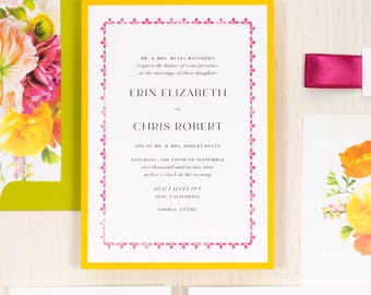 Poppy Hues - Wedding Invitation - Sample