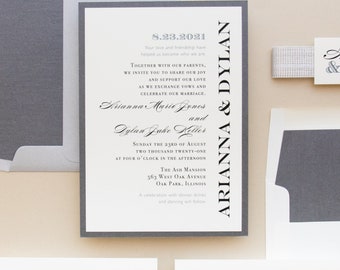 Classic Elegance - Wedding Invitation - Sample