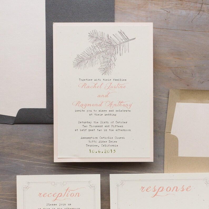 Moss Tree Wedding Invitation Sample image 1