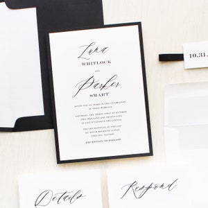 Black & White Type Wedding Invitation Sample image 7