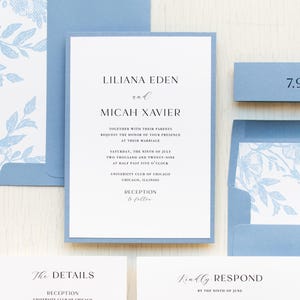 Powder Blue - Wedding Invitation - Sample