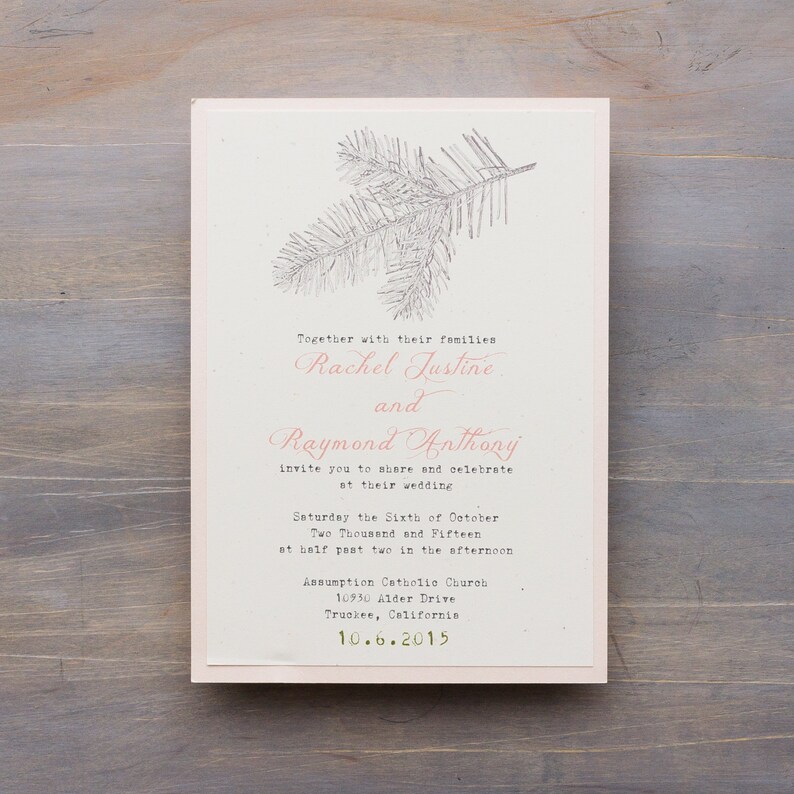 Moss Tree Wedding Invitation Sample image 3