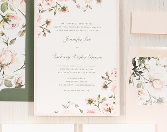 Olive & Rose - Wedding Invitation - Sample