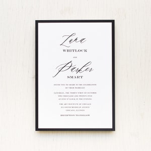 Black & White Type Wedding Invitation Sample image 6