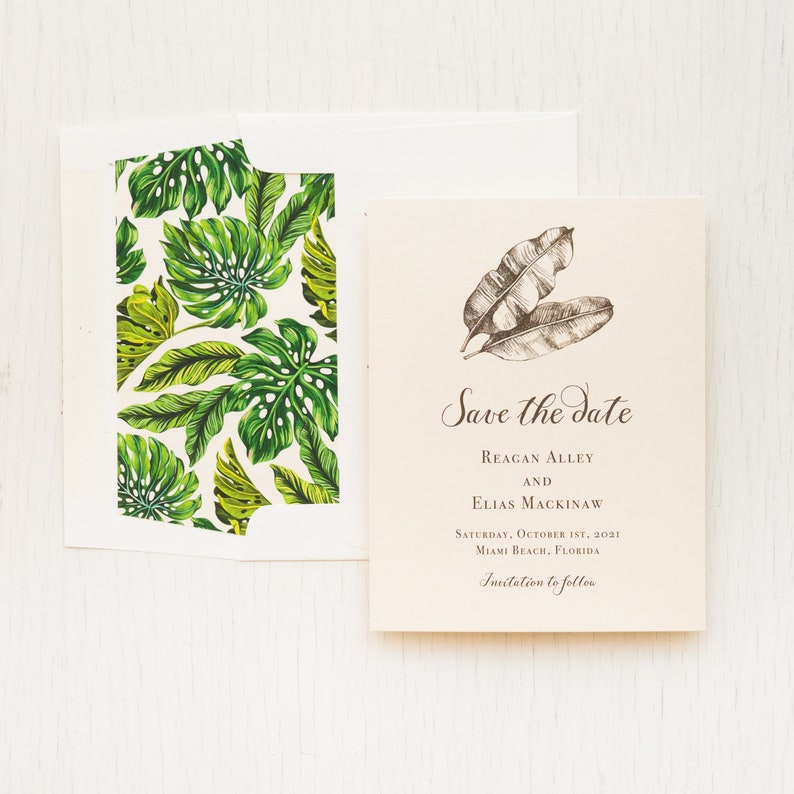 Elegant Tropical Save the Dates image 3