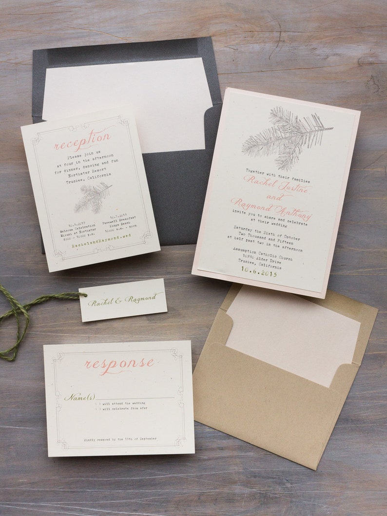 Moss Tree Wedding Invitation Sample image 5