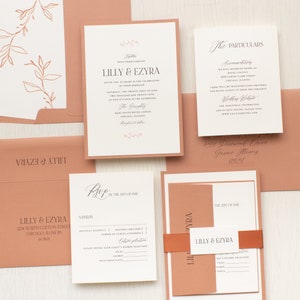 Terracotta Boho Wedding Invitation Sample image 7