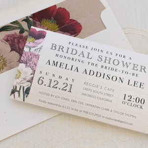 Garden Bridal Shower Invitations Floral Boho Sample image 5