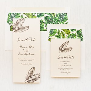 Elegant Tropical - Save the Dates