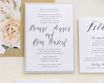 Modern Calligraphy - Wedding Invitation - Sample