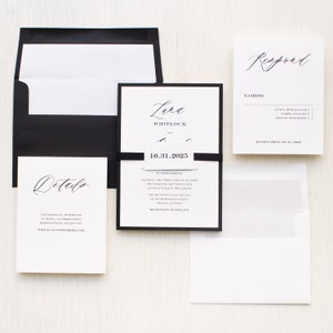 Black & White Type Wedding Invitation Sample image 5