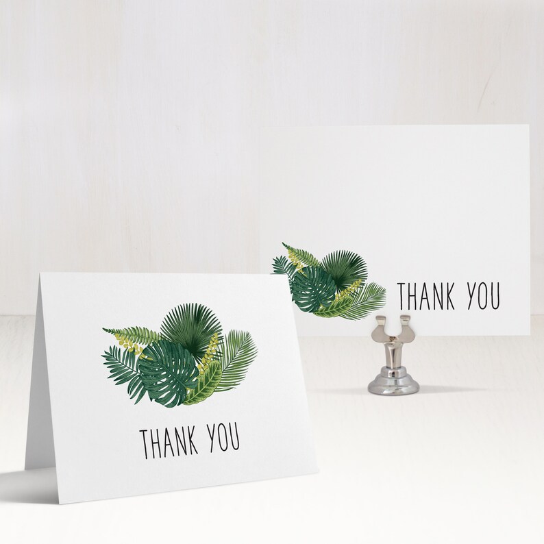 Wedding Invitation Green Leaf Sample