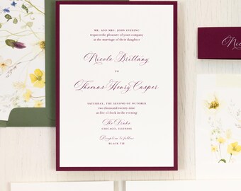 Olive & Wine - Wedding Invitation - Sample