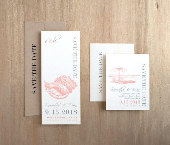 Beach Wedding Save The Dates Destination Wedding Save The Etsy