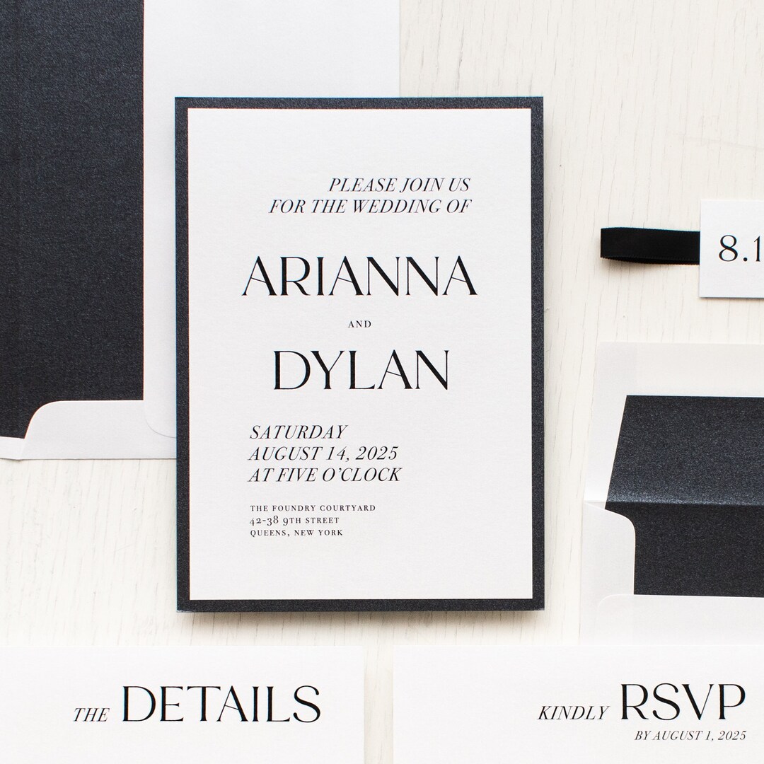 Modern Mark Wedding Invitation Sample Etsy