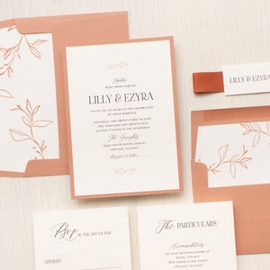 Terracotta Boho Wedding Invitation Sample image 5