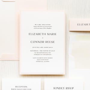 Traditional Blush - Wedding Invitation - Sample