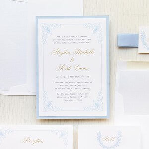 Love Blue classique - Faire-part de mariage - Echantillon