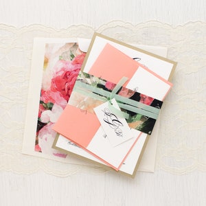 Pink Petals Wedding Invitation Sample image 6