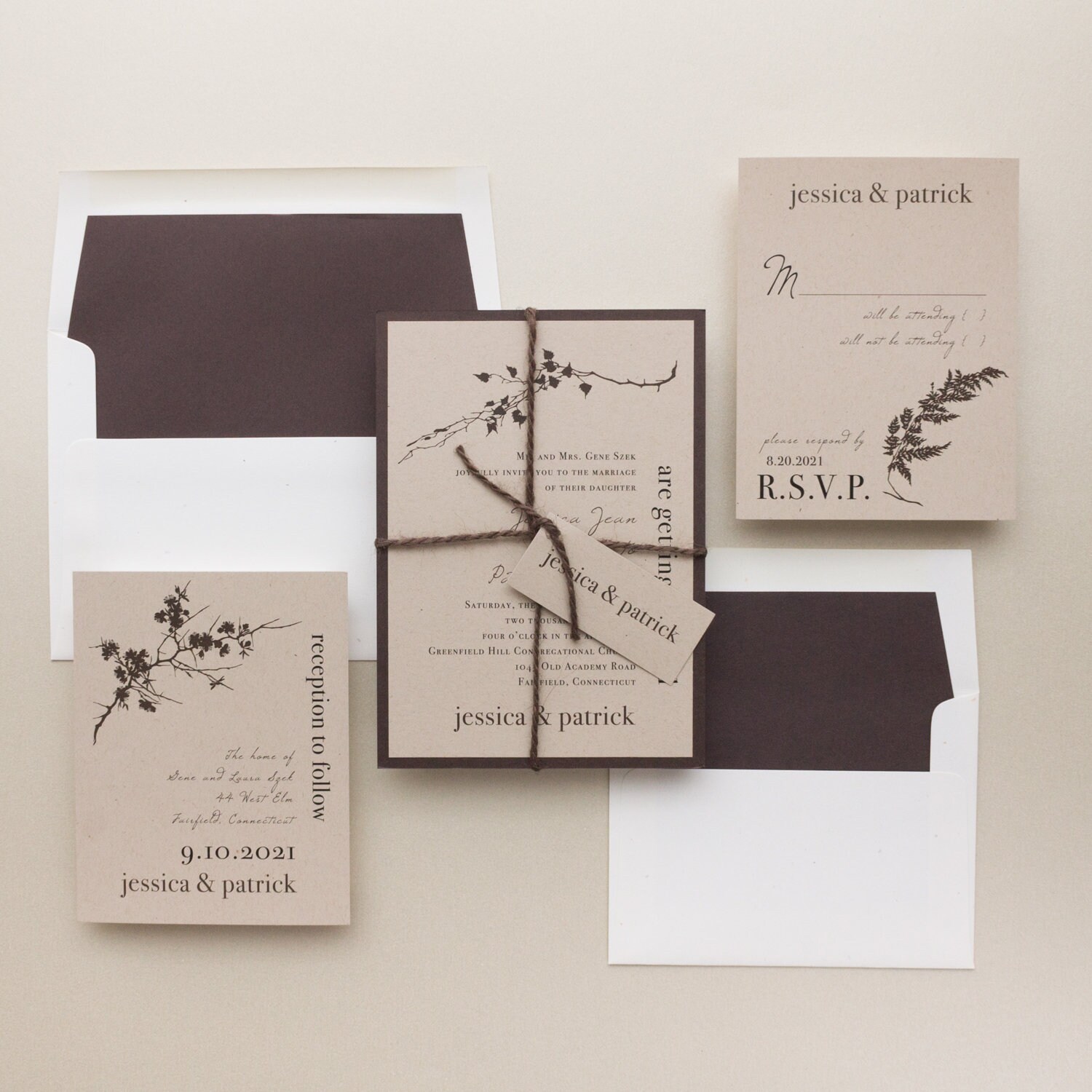 Ivory Romance - Wedding Invitation - Sample