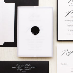 Black & White Type Wedding Invitation Sample image 2