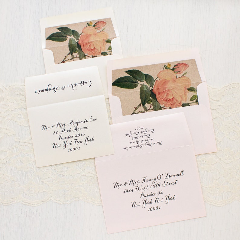 Ivory & Blush Floral Wedding Invitation Sample image 7