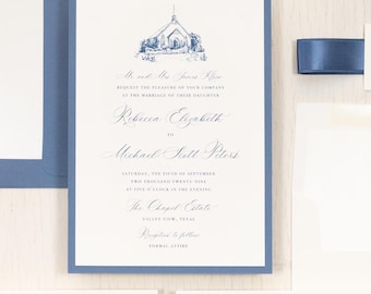 Blue Bliss - Wedding Invitation - Sample