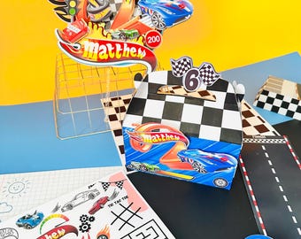 Custom Wheels Cake Topper: Car Enthusiast Racing Party Decoration