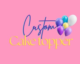 Custom cake topper, 1st birthday cake topper, 1st party decoration, smash cake topper, one cake topper, custom birthday hat