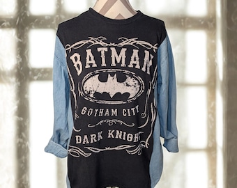 Batman, Dark Knight Denim T-Shirt Mashup