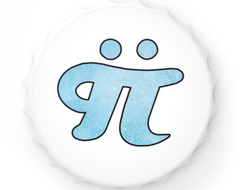 Blue Pi Symbol bottle opener | Math Nerd novelty