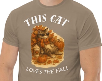 Fall cat t shirt this cat loves the fall tee pumpkin spice latte autumn shirt cozy cat lover gift (plus sizes available)