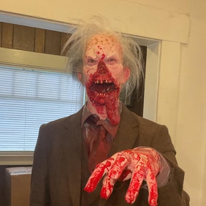 Dr. Tongue 6ft Zombie Figure - Day of the Dead George Romero Halloween Prop - Lifesize Horror Monster