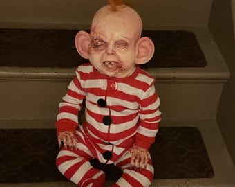 Rare Peter Jackson's Brain Dead Talking Zombie Baby Doll - Cult Horror Movie Collectible
