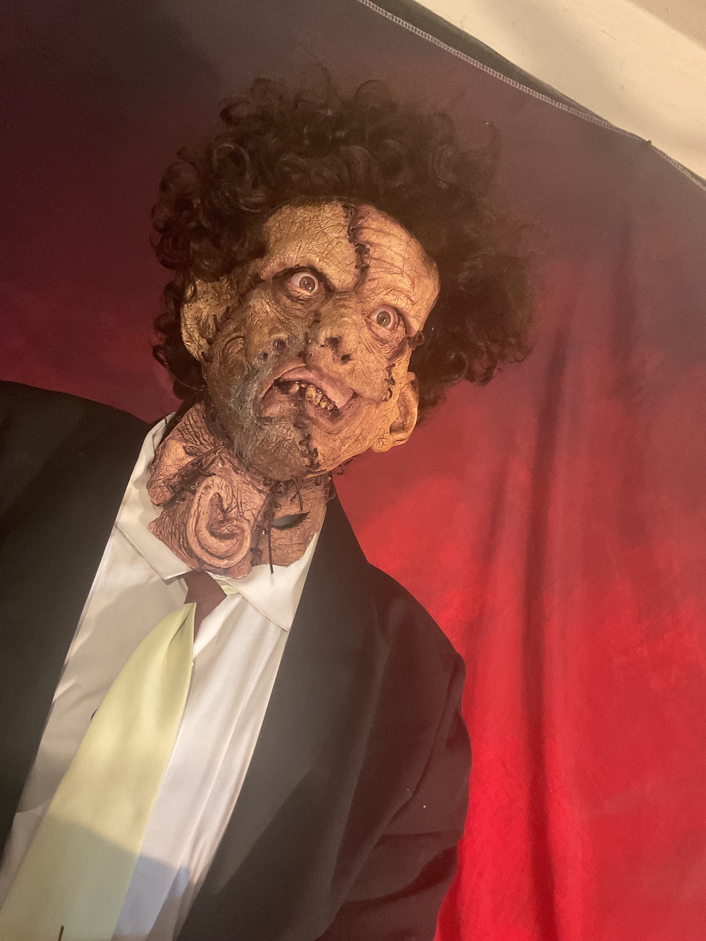 Texas chainsaw massacre. 2  Leatherface life size wax museum figure