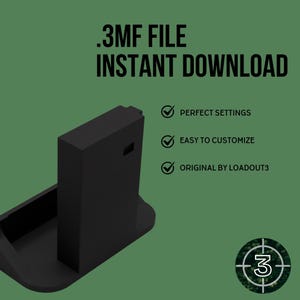 Tippmann TMC Wall Mount 3D Print File (.3MF Download) | Magfed Paintball Marker Holder | TMC Marker Display Mount | Paintball Gear Wall
